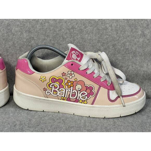 Girls Barbie Low Top Sneakers Pink and white Size 8 - Picture 14 of 15